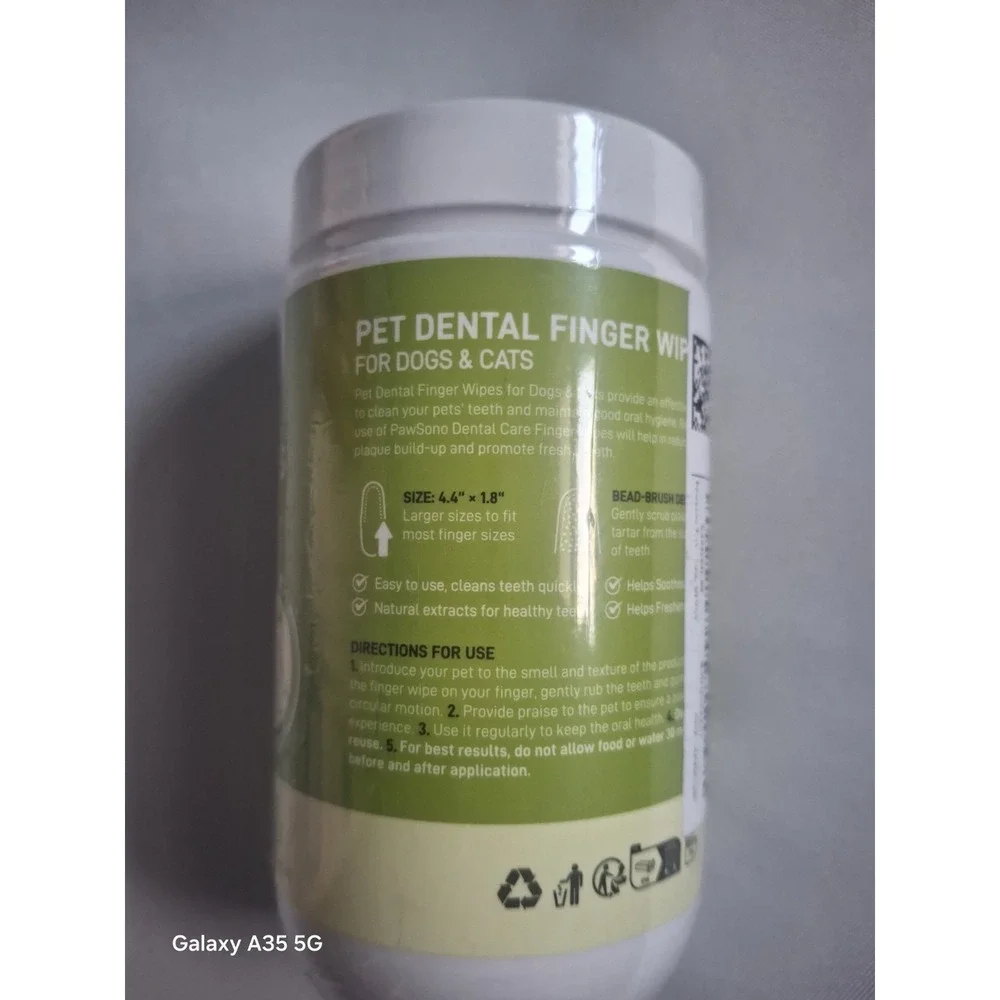 PawSono Natural‎ Pet Dental Finger Wipes